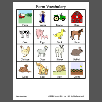 Farm Vocabulary