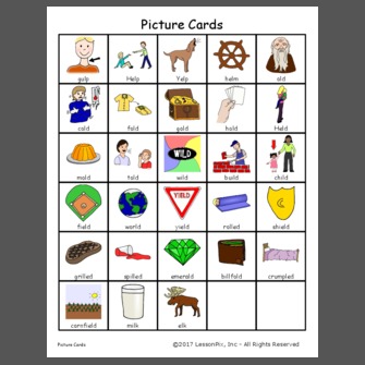 Final L blends - Picture Cards