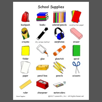School supplies -L