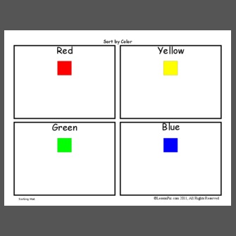 Sort by Color - Sorting Mat