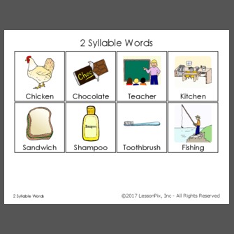 2 Syllable Words