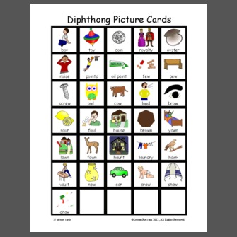 Diphthong Picture Cards