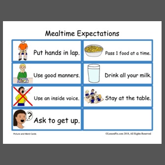 Mealtime guidelines