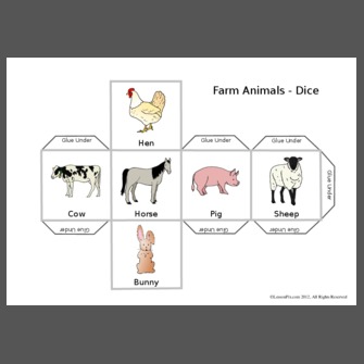 Farm Animals - Dice
