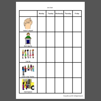 Preschool Behavior Chart