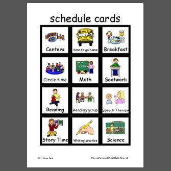 schedule cards