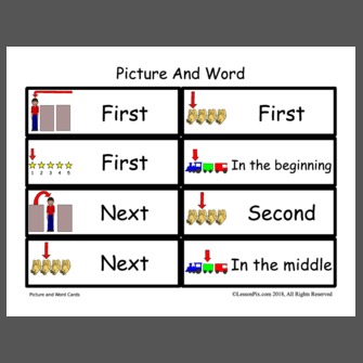 Transition/sequencing words