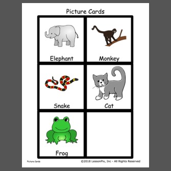 Animal Action Song Cards