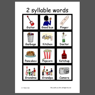 Common Two Syllable Words