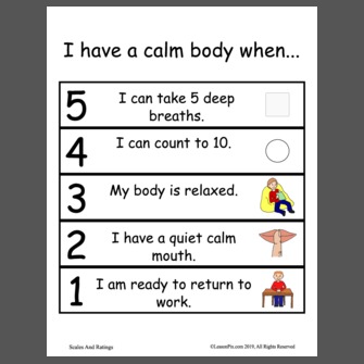 I have a calm body when...