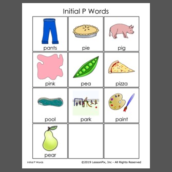 Initial P Words