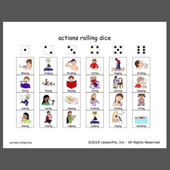actions rolling dice