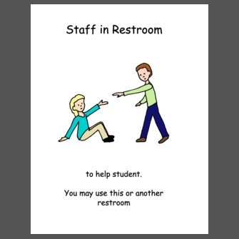 Staff in Restroom