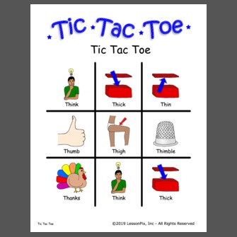 5 Syllable Tic Tac Toe