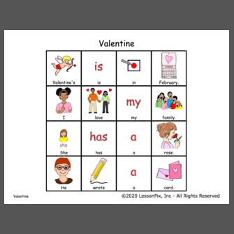 Valentine Sentence Completion