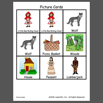 Little Red Ridinghood Picture Cards