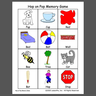 Hop on Pop Memory Game