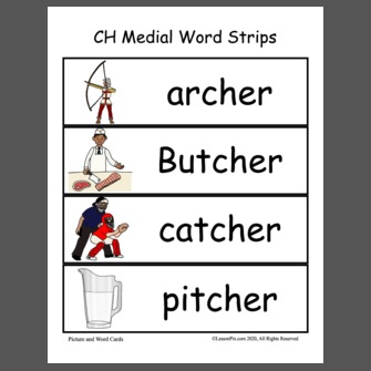 CH Medial Word Strips