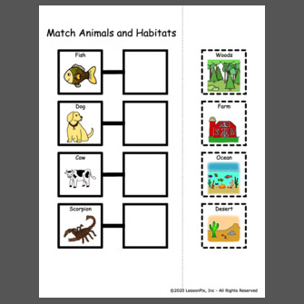 Match Animals and Habitats