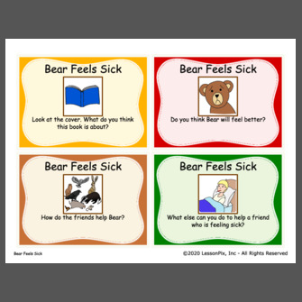 clipart sick animal cards