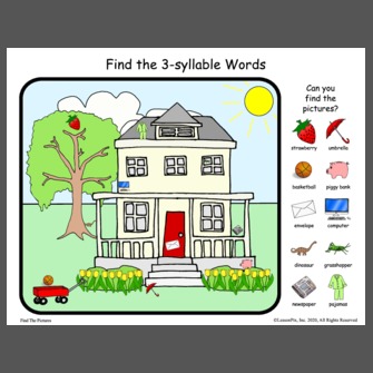 Find the 3-syllable Words