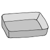 "Here is a cake pan."