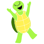 Excited Turtle Stencil
