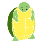 Scared Turtle Stencil