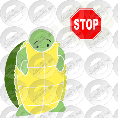 Upset Turtle Stencil