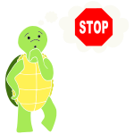 Stop to Think Turtle Stencil