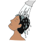 Rinse hair