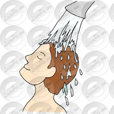 Rinse hair