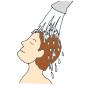 Rinse hair