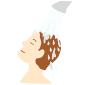 Rinse hair