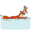A sly fox came along and said I'll give you a ride across the river