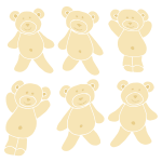 Teddy Bear Cookies Stencil