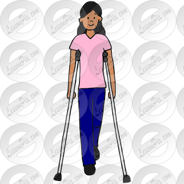 Crutches Picture for Classroom / Therapy Use - Great Crutches Clipart