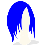 Blue Hair Stencil