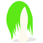 Green Hair Stencil