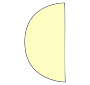 First Quarter Half Moon