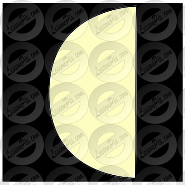 First Quarter Half Moon