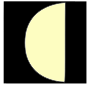 First Quarter Half Moon