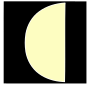 First Quarter Half Moon