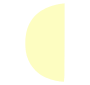 First Quarter Half Moon