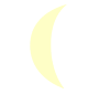 Waxing Crescent Moon Stencil
