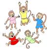 5 LITTLE MONKEYS JUMPING