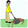 He+is+raking+his+leaves. Picture
