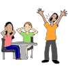 What would you do if your teacher said you were being too loud?