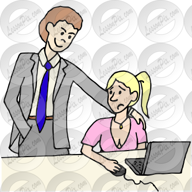 harassment in the workplace clipart