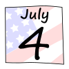 You will also see lots of American flags on the 4th of July!